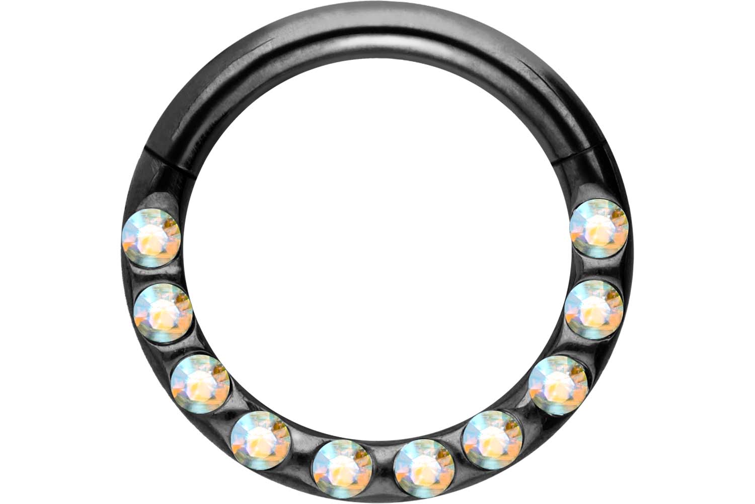 Chirurgenstahl Segmentring Clicker Piercing KRISTALLE + EPOXY ++SALE++